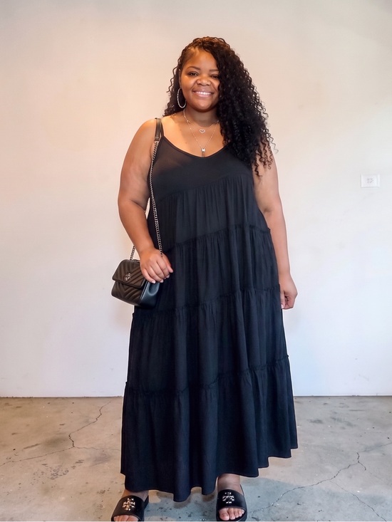 Zenana Outfitters Dresses & Skirts - Zenana Plus Size Black Tiered Maxi Dress